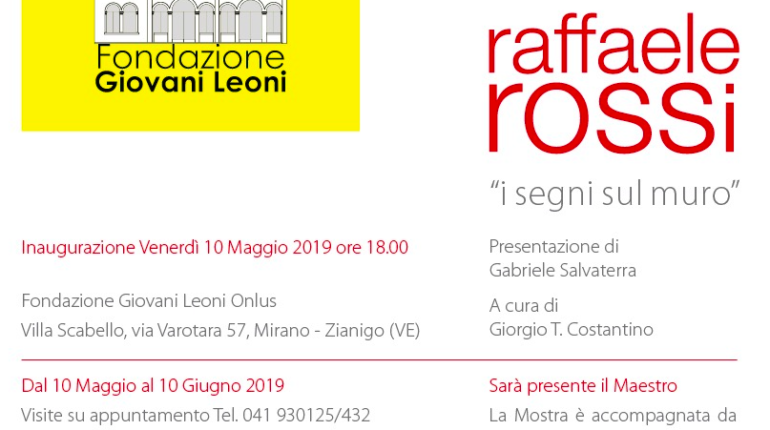 Raffaele Rossi – I segni sul muro – 2019